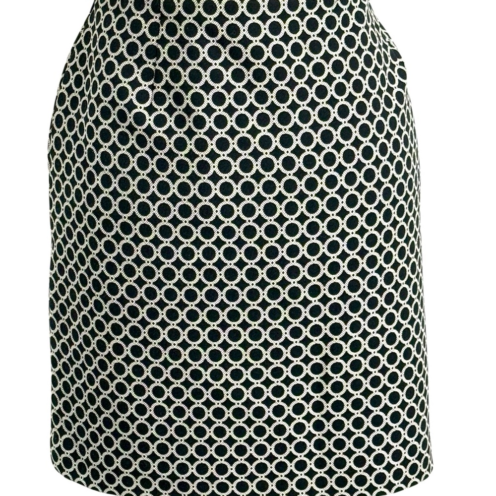 INC International Concepts Women's Chain‎ Link Pencil Skirt, Black & Beige Sz 14